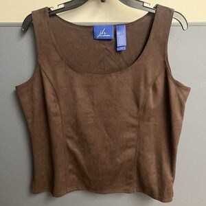JH‎ Collectibles Tank Top Shirt Brown Size Large New With Tags